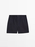 Striped poplin boxers