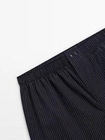 Striped poplin boxers