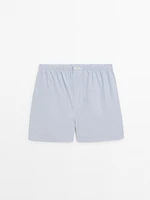 Striped poplin boxers