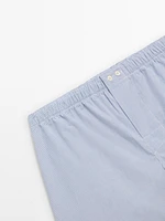 Striped poplin boxers