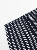 Striped swimming trunks