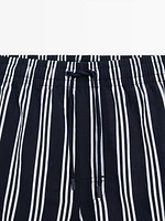 Striped swimming trunks