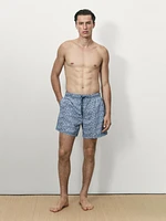 Micro print swimming trunks