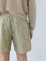 Contrast floral print swimming trunks