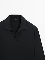 Long sleeve comfort polo shirt