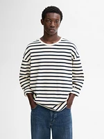 Striped 100% cotton T-shirt