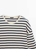 Striped 100% cotton T-shirt