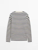 Striped 100% cotton T-shirt