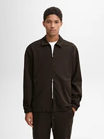 Bomber jacket with elasticated detail