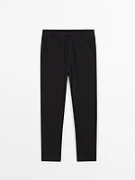 Cotton jogger fit trousers