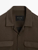 Wool overshirt with pocket details