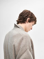 100% cashmere polo collar sweater