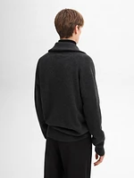 Cashmere blend mock neck sweater