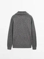 Mock neck knit sweater