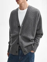 100% cashmere button-up knit cardigan