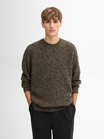 100% cashmere sweater with fabric detail