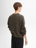 100% cashmere sweater with fabric detail