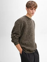 100% cashmere sweater with fabric detail