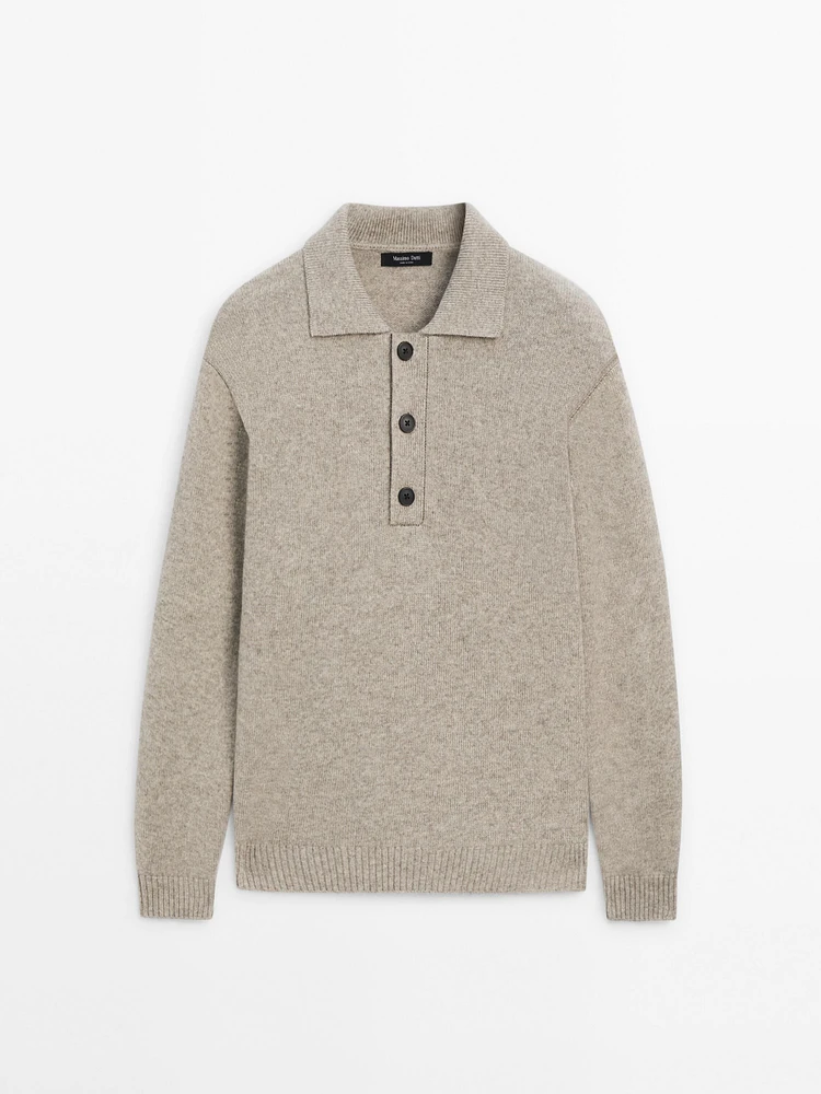 Pull en maille légère à col polo