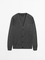 100% merino wool cardigan