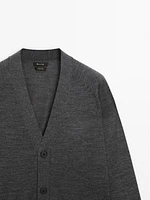 100% merino wool cardigan