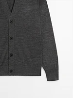 100% merino wool cardigan