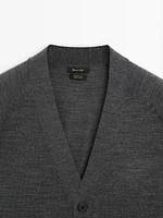 100% merino wool cardigan