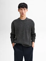 Wool blend knit sweater