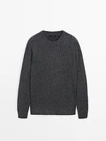 Wool blend knit sweater