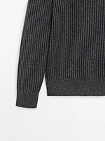 Wool blend knit sweater