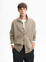 100% wool knit cardigan