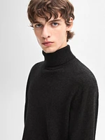 Wool blend high neck sweater