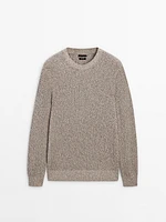 100% cotton crew neck sweater