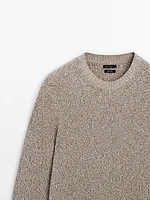 100% cotton crew neck sweater