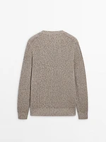 100% cotton crew neck sweater