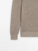 100% cotton crew neck sweater