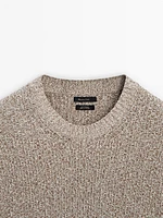 100% cotton crew neck sweater