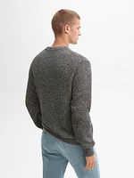 Mouliné cotton knit sweater