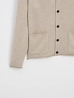 Wool blend cardigan with pocket details