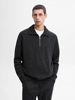 100% wool mock neck sweater