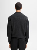 100% wool mock neck sweater