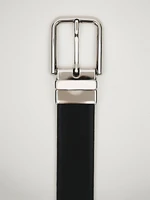 Reversible leather belt