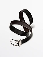 Reversible leather belt