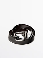 Reversible leather belt