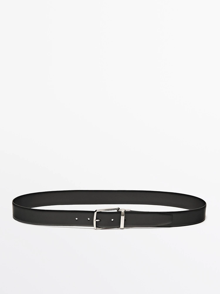 Reversible nappa leather belt