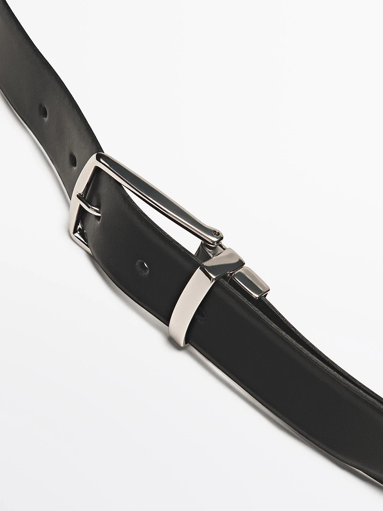 Reversible nappa leather belt