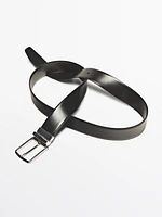 Reversible nappa leather belt