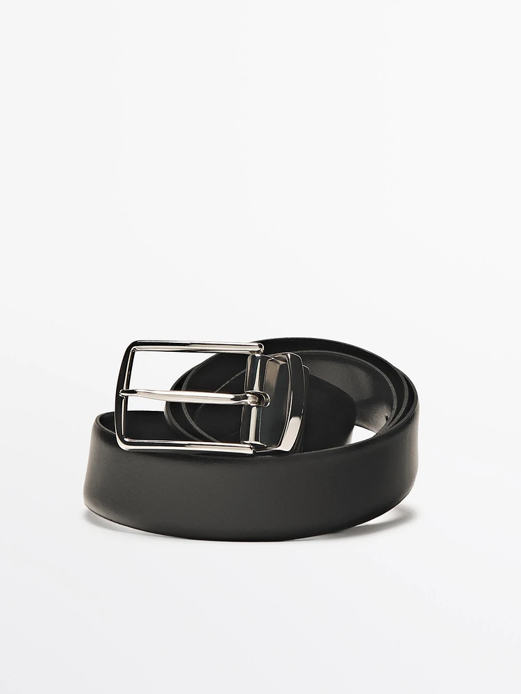 Reversible nappa leather belt