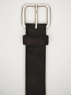 Split leather belt