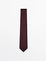 100% silk micro textured tie